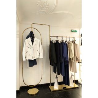 Стійка для одягу, комбінована, золота